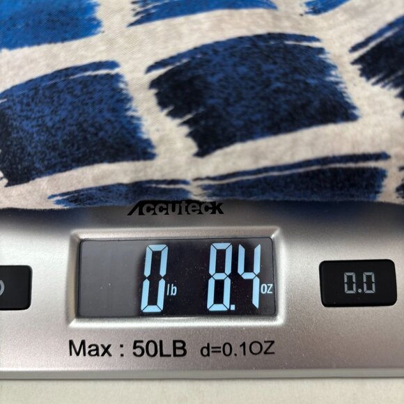 NIC+ZOE Blue White Abstract Print Cotton Top L/S Button Front Boho Workwear - 3X - Picture 11 of 11